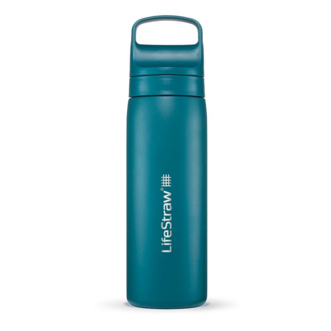 LifeStraw Go 2.0 Stainless Steel Water Filter Bottle - 500 ml - Laguna Teal
