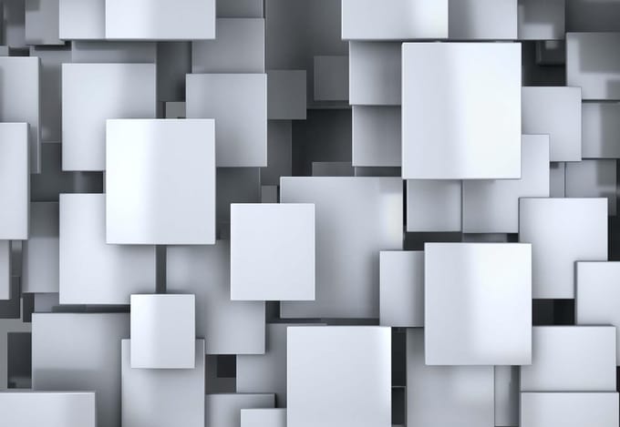Fotobehang Abstract Squares Modern | XL - 208cm x 146cm | 130g/m2 Vlies