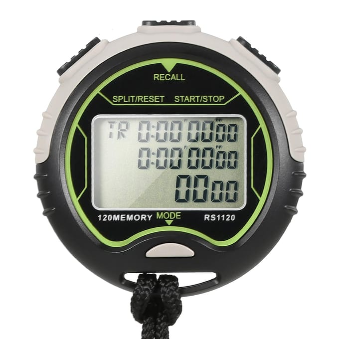 Professionele digitale stopwatch-timer Waterdichte digitale handheld LCD-timer Chronograaf sport Type 120