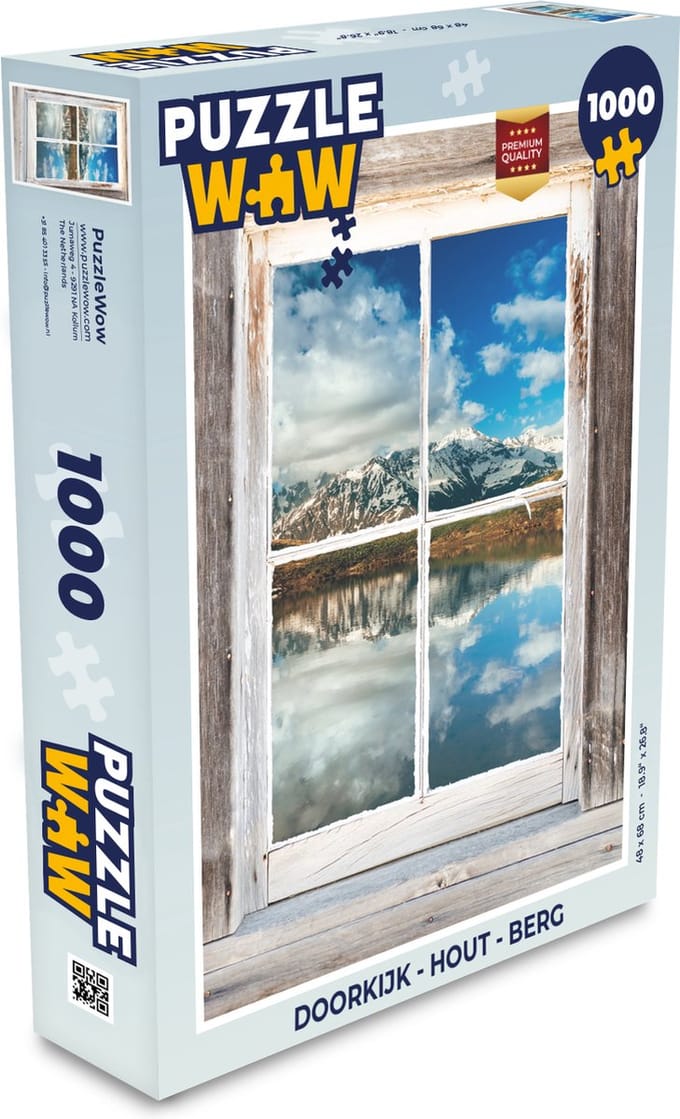 Puzzel Doorkijk - Hout - Berg - Legpuzzel - Puzzel 1000 stukjes volwassenen