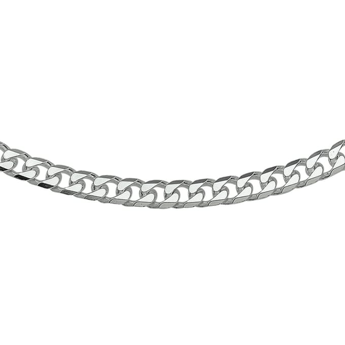 Juwelier Emo - Gourmet Ketting Zilver 925 - Gerhodineerd - Breedte 6mm - Lengte 45CM