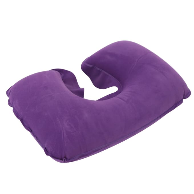 Ensemble Oreiller d'Avion Gonflable Design Ergonomique Douceur Réglable Oreiller de Voyage Gonflable avec blue