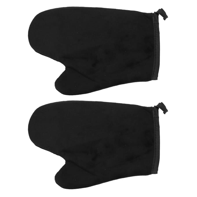 Gant de Bronzage Réutilisable Lavable Étale Uniformément Garde les Mains Propres Moufle Flocage Autobronzant black