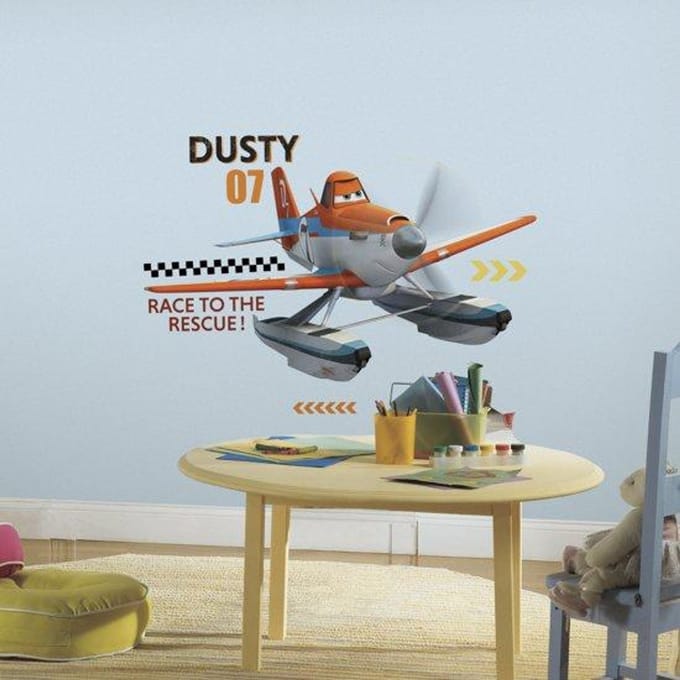 RoomMates Disney Planes Fire &amp; Rescue Dusty - Muurstickers - Multi