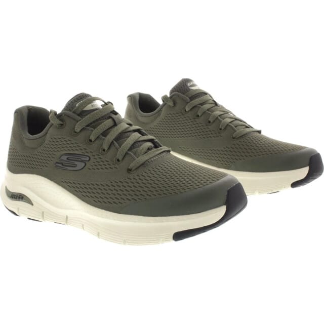 Skechers Arch Fit - Heren Sneakers - Olijfgroen