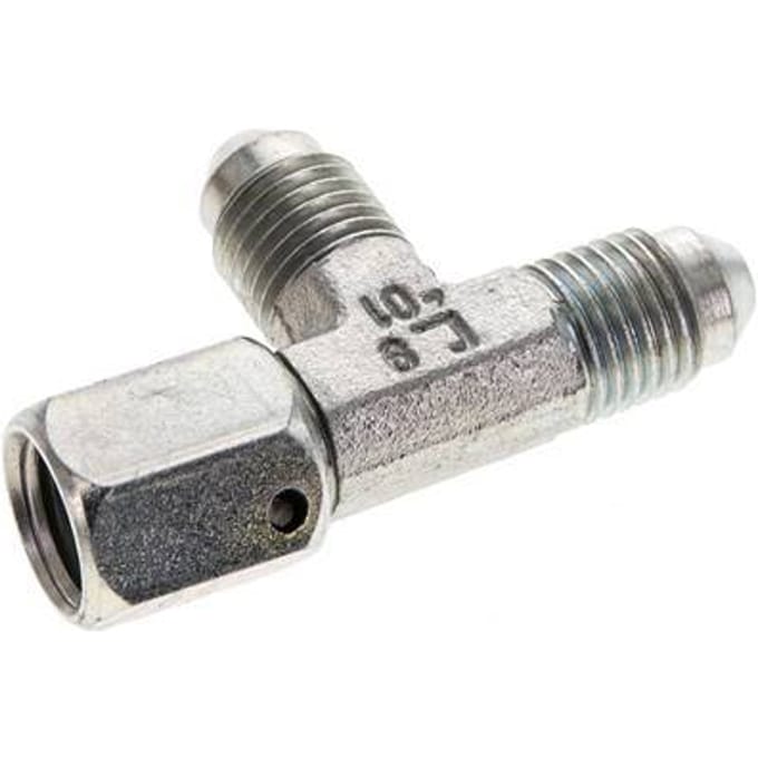 JIC T-koppeling UNF 7/16''-20 Binnendraad x Buitendraad Staal 350 bar (4917.5psi)