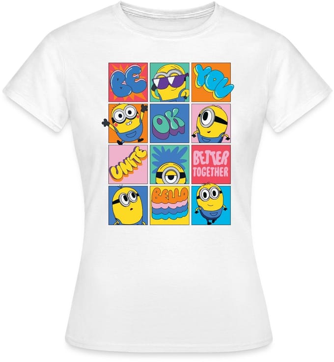 Minions Be You Positief En Lief Ontwerp T-Shirt Dames