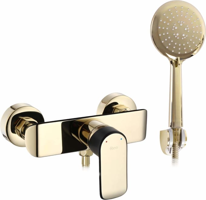 Rea My1805-8Bg Bloom Regendouche Zwart Goud 11 Cm