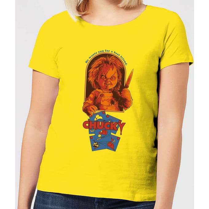 Chucky Out Of The Box Dames T-shirt - Geel - L