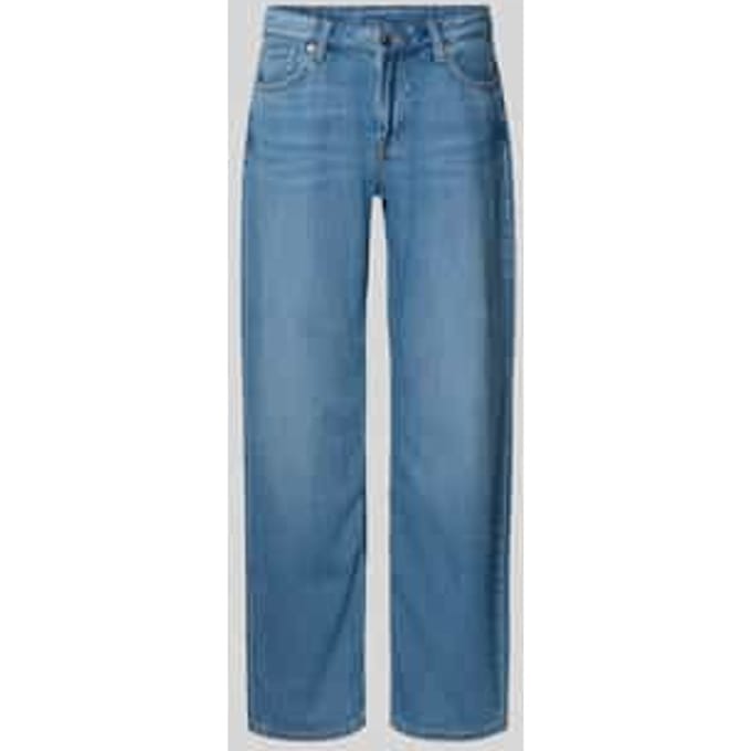 Wide leg jeans van een mix van katoen en lyocell