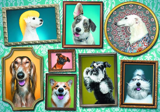 Trefl puzzel 1000 stukjes - Doggies Gallery legpuzzel.