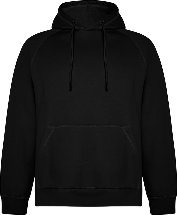 Zwarte unisex Hoodie Vinson merk Roly maat M