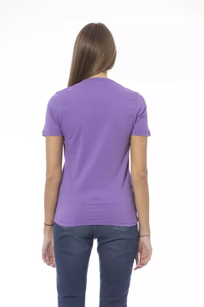 Paarse Korte Mouwen T-shirt Ba23909