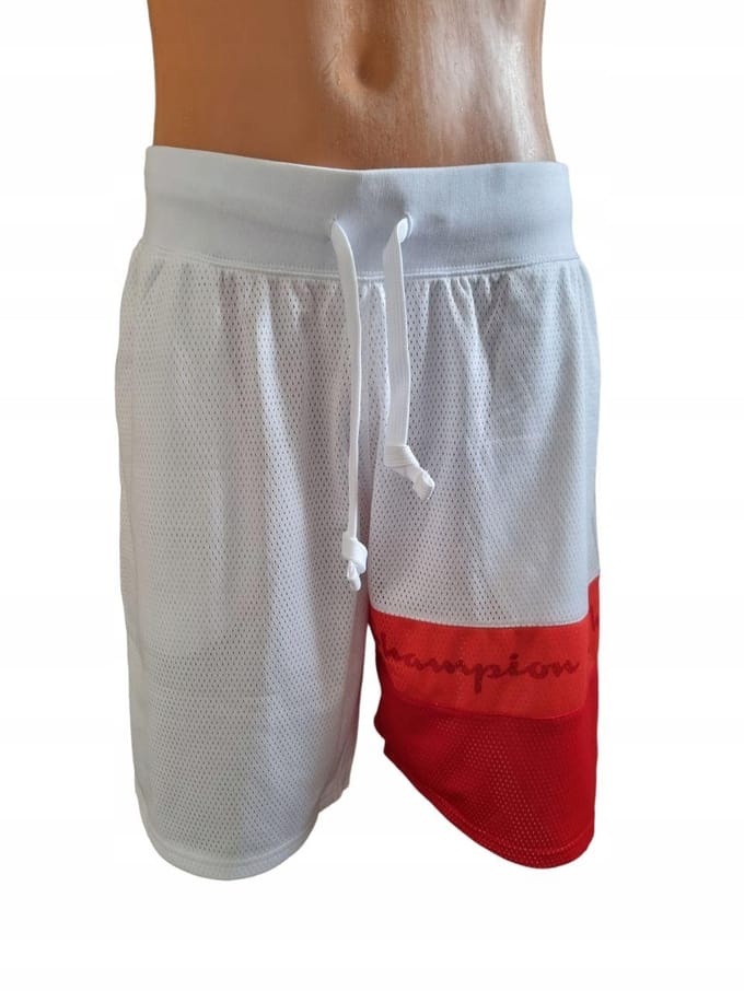 Y4020 Champion Script Logo Mesh Basketball Shorts S/M