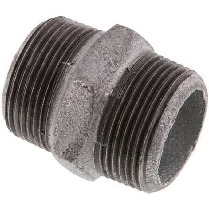 R 1 1/4'' Verzinkt Gietijzeren Borstnippel 25 Bar [2 Stuks]