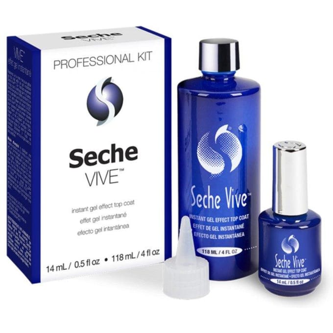 Seche vive instant gel effect top coat ensemble innovant durcisseur pour ongles 118ml+14ml