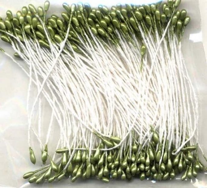 Meeldraadjes  parel groen 1 Millimeter 144 Stuks