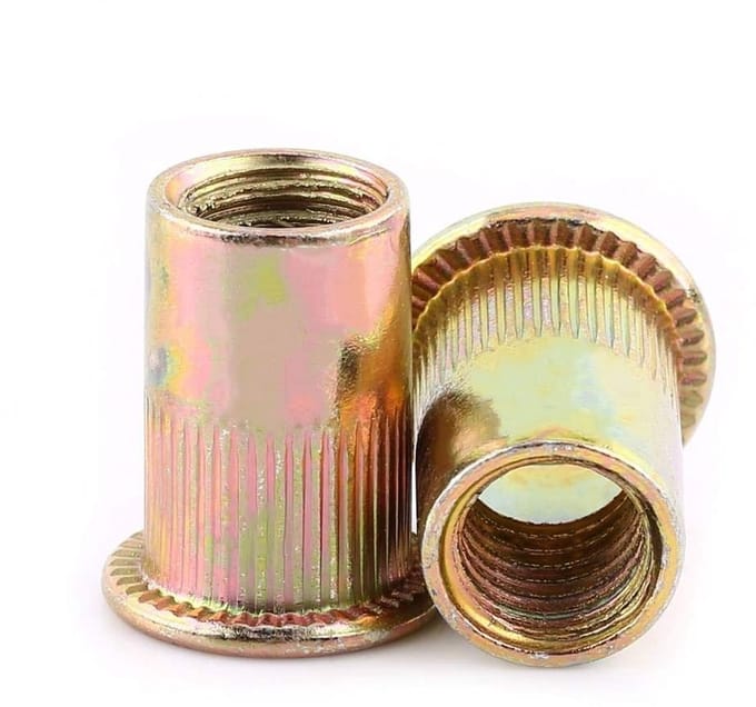 Flat Head Moeren Assortiment Set - M3/M4/M5/M6/M8/M10/M12 - 100 Stuks voor Diverse Toepassingen