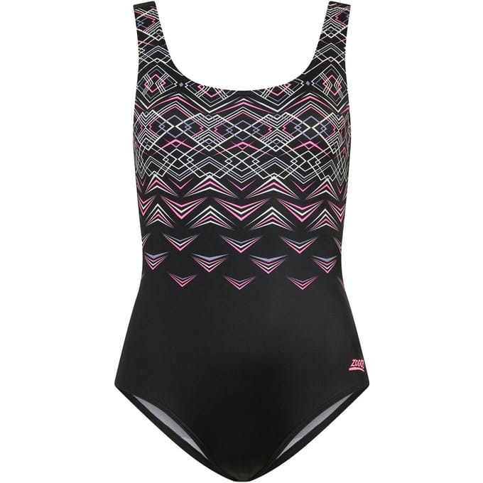 Zoggs Elektrisch Scoopback-eendelig zwempak voor dames (Zwart)