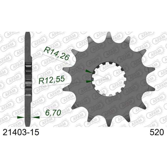 Tandwiel Afam 520 15 dents