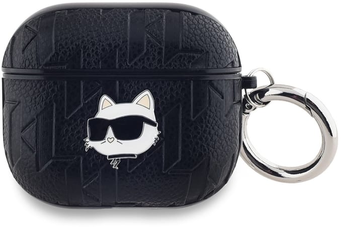Karl Lagerfeld Monogram Choupette Head case for AirPods 3 - black