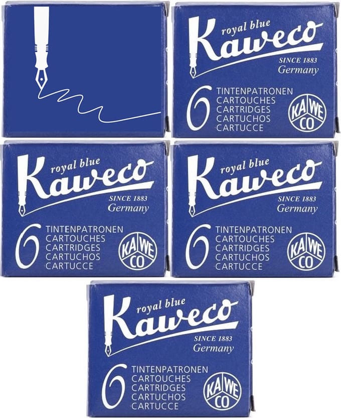 Kaweco - Vulpen inkt - vullingen - 5 doosjes - Blauw, Royal Blue