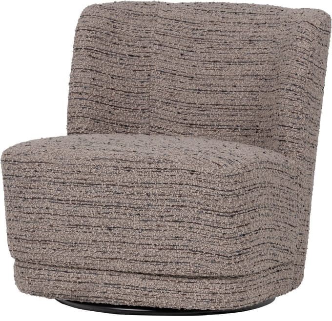 WOOOD Atty Draaifauteuil - Grove Melange - Beige - 75x74x65