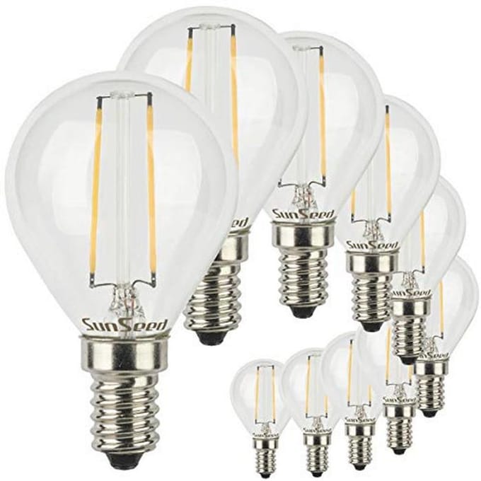 LED Golfbal Lamp E14 2W Vervangt 25W Warm Wit 2700K - 10 Stuks