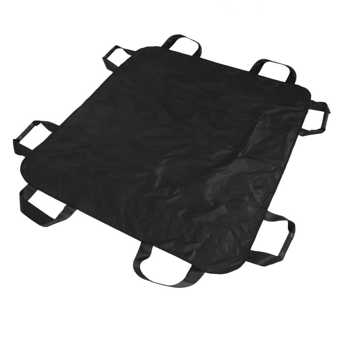 Couverture de transfert imperméable et réutilisable, poignées à large sangle, lit de positionnement pour transfert et patient black