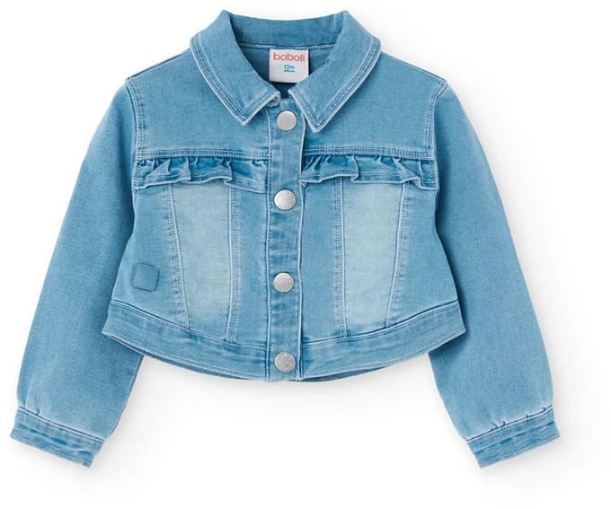 Boboli Denim Knit Jas Blauw 7 Years Meisje