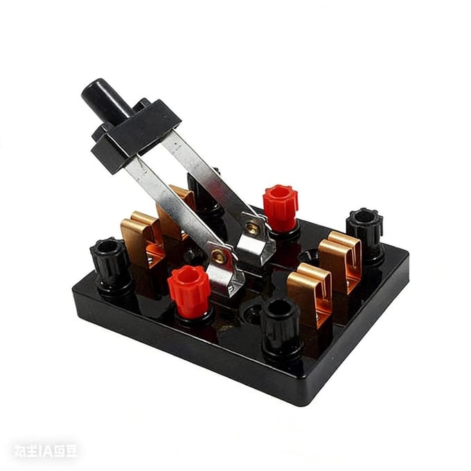 Schakelaar Dubbele Pole - DPDT SPDT - Experimenten Elektriciteit - Schakelt Twee Circuits - 76mmx5.2mm - IJzer