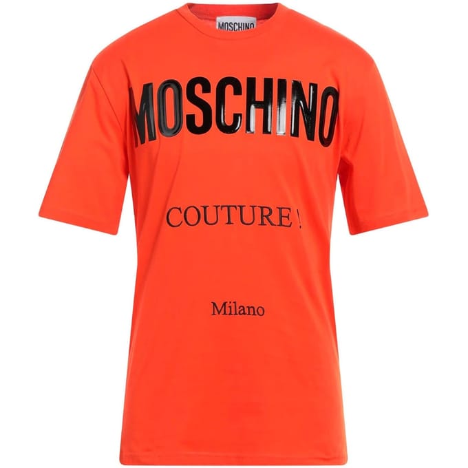 Moschino Couture Gloss Logo Oranje T-shirt