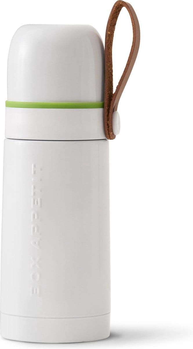 Black&Blum - Thermos Drinkfles - 350 ml - Wit/lime