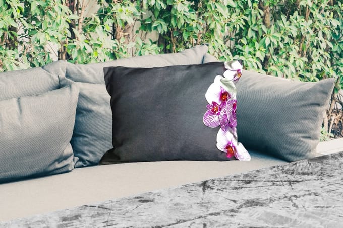 Buitenkussens - Tuin - Orchidee - Bloemen - Roze - Flora - 50x30 cm