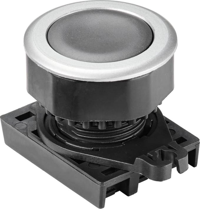 TRU COMPONENTS TC-10343972 S3PF-P1K Druktoets Knop Zwart 1 stuk(s)
