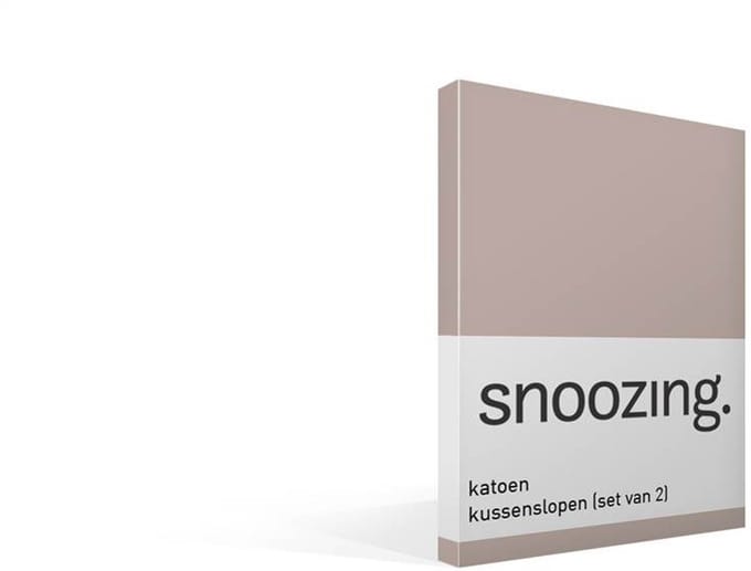 Snoozing - Katoen - Kussenslopen - Set van 2 - 50x70 cm - Taupe
