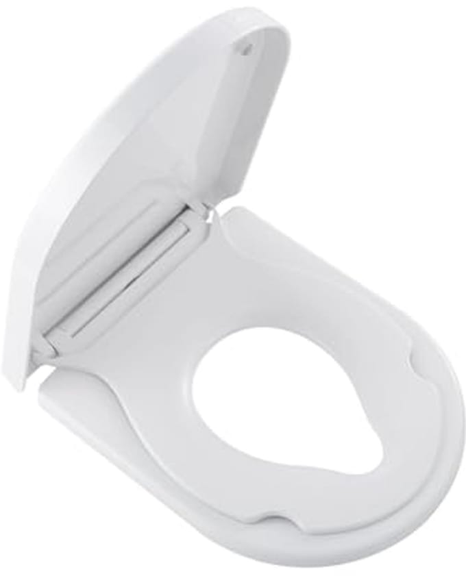 Toiletbril voor kinderen met Softclose - D-vorm / U-vorm, wit, met Quick-Release-functie