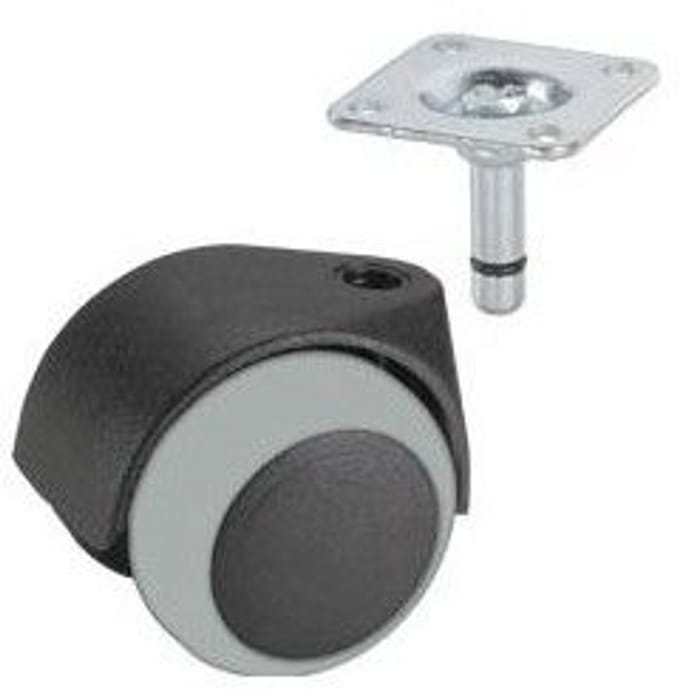 Parketwiel - 50 mm - Dubbel wiel - 40 kg draagvermogen 2ST