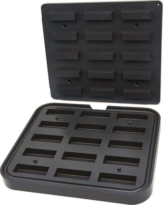 Tartelette Vorm - Rechthoek - 90x30/85x26 mm - 15 stuks