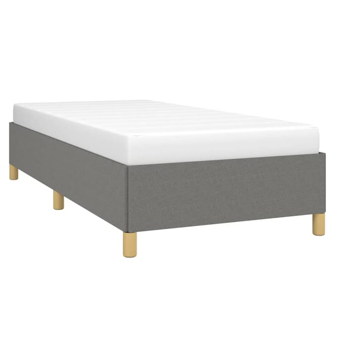 vidaXL - Bedframe - zonder - matras - 100x200 - cm - stof - donkergrijs