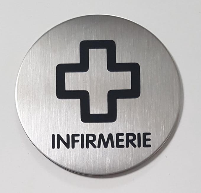 Pictogram|Deurbordje|Infirmerie|Ziekenboeg