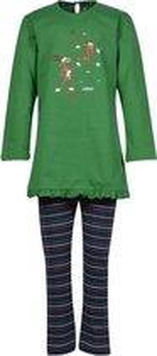 Woody pyjama meisjes/dames - woudgroen - geit - 202-1-BLB-S/735 - maat 128