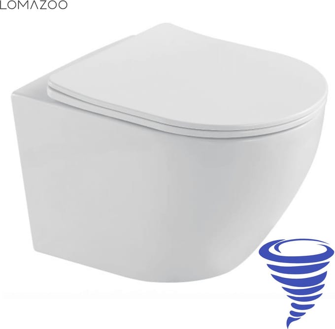 LOMAZOO LINEA Hangend Toilet - Wit - Rond