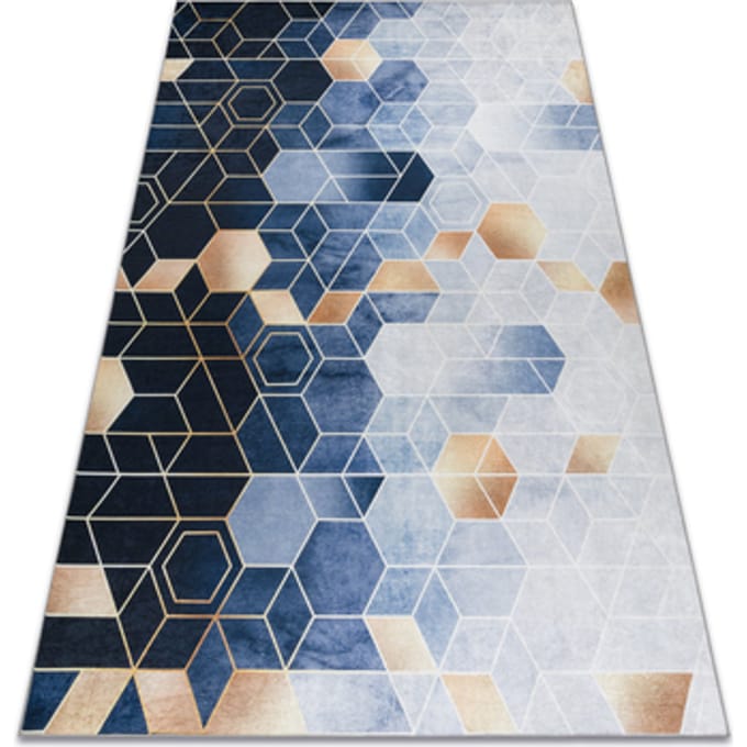 Kleden Rugsx ANDRE 1216 tapijt wasbaar Kubus, geometrisch antis 80x150 cm