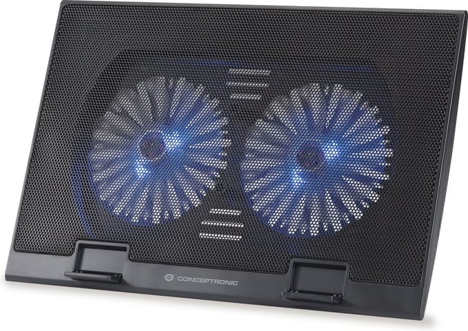 Conceptronic THANA02B Cooling-pad voor laptop In hoogte verstelbaar
