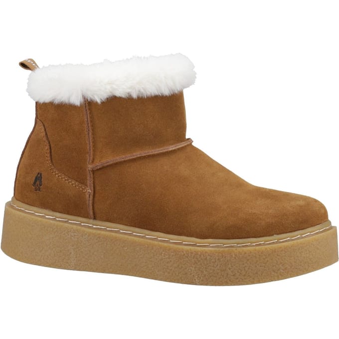Hush Puppies Becca Dames Suède Tan Winter Enkellaarzen