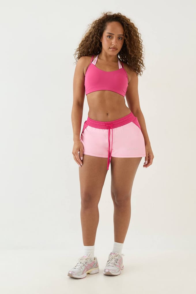 Dames Dsgn Studio Hardloopshort Met Hoog Contrast Kleur | Fuchsia | Maat: Large