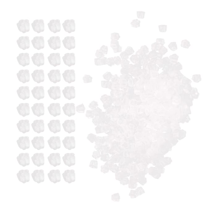 500 stuks Oorbellen Achterkant Oordop Zacht Transparant Siliconen Oorbellen Achterkant Vervangend Accessoire white