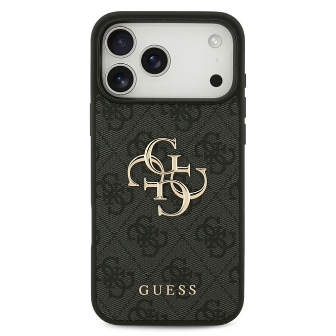 Guess Back Cover - iPhone 17 Pro - Zwart - Slank Design - Verhoogde Randen