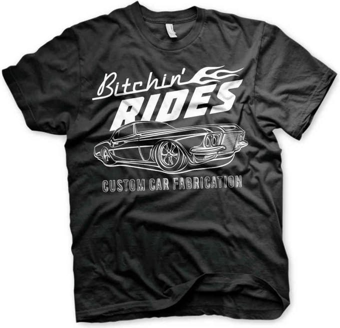Bitchin' Rides Heren Tshirt -L- Custom Car Fabrication Zwart